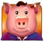 Cochon avec casque de chantier dans le slot Huff N' Puff