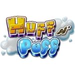 Huff N' Puff logo officiel avec le grand méchant loup et les nuages