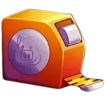 Ruban à mesurer orange dans le slot Huff N' Puff